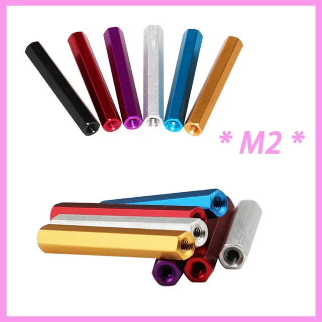 M2 Female - Female Standoff Threaded Spacers Hex Hexagonal Aluminum 6mm - 60mm