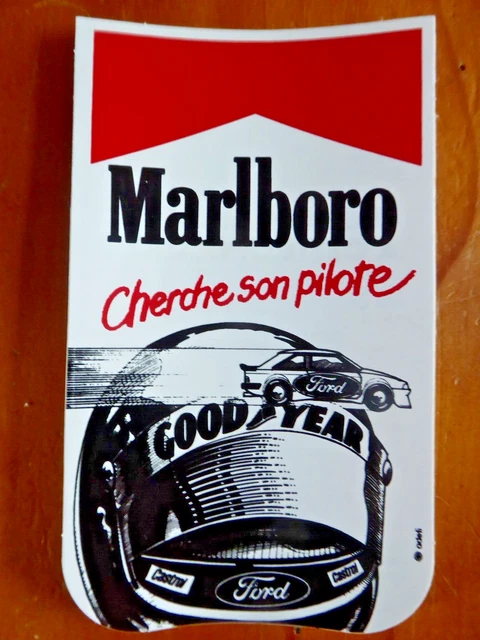 Autocollant Vintage Marlboro – Années 80 – Moto / Auto / Tuning