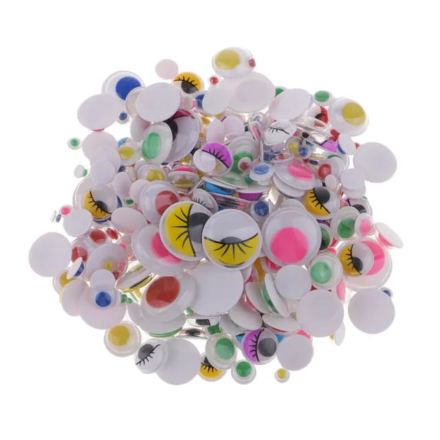 Plastic Googly Wiggle Eyes Self-Adhesive Round 6mm to 35mm Mixed Assorted  Sizes - 300 Pieces