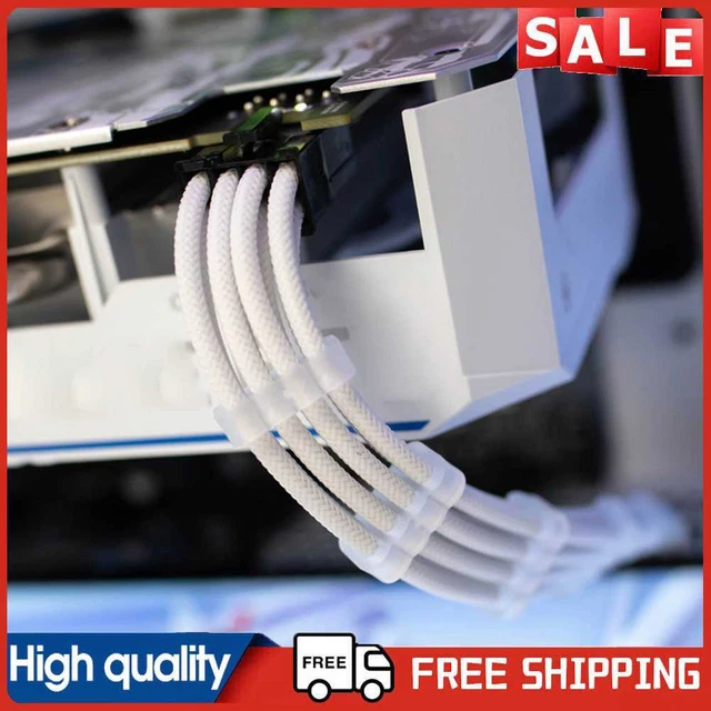 24 pz clip morsetto gestione cavi computer per cablaggio cavi 3,0-3,6 mm PC cavi di alimentazione
