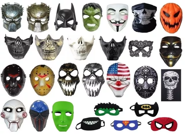 Halloween Maske 🎃 div. Modelle zur Auswahl 🎭 Karneval Fasching Kostümparty 👺