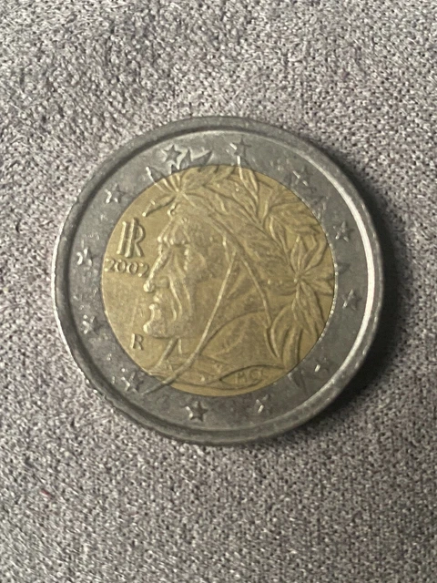 pièce de 2 euros rare 2002 Dante Alighieri