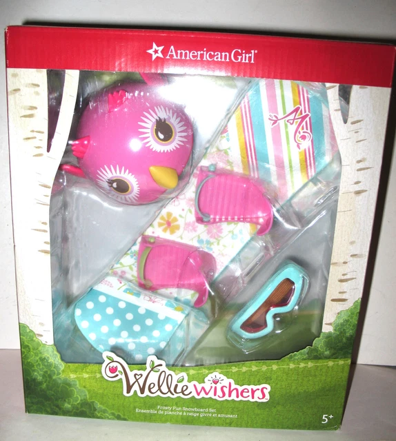 NEW American Girl Wellie Wishers Doll Frosty Fun Snowboard w/ Goggles Helmet Set