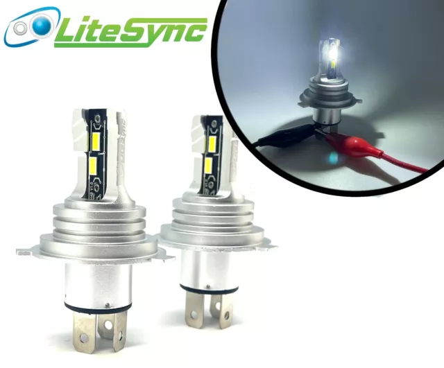 LiteSync H4 Kit Lampadine Fari LED 6000K Perfetto Basso Alto Per Peugeot 206 98-03