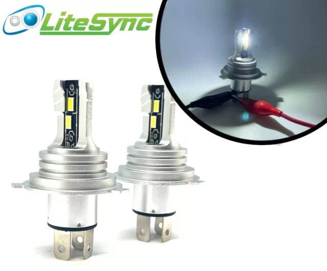 LiteSync H4 LED Fanale Kit Lampadine 6000K Perfetto Basso Alta Per Fiat Punto