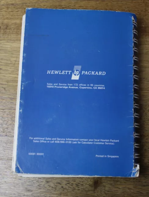 Hewlett-Packard HP-91 Owner's Handbook with Application Section 1976 Vintage 2