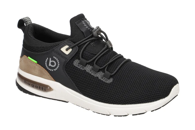 Bugatti NUMBIS scarpe uomo - sneakers - scarpe basse nere tempo libero NUOVE