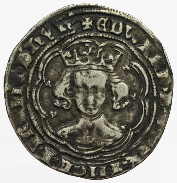 Edward iii Groat  Pre Treaty Period  London Mint  mm Cross 3  S1570