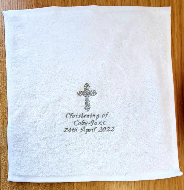 Christening Personalised Embroidered towels  Gift Christmas Birthday present