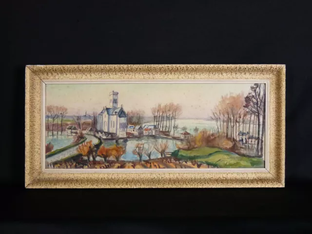 Henry MARROT (1887-1964) Innondations de la Loire né à La Souterraine Creuse 2