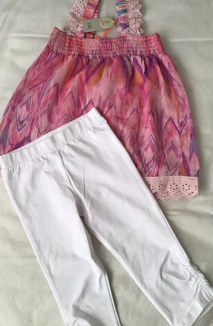 River island mini girls aged 12-18 months purple cami frilly top set BNWT