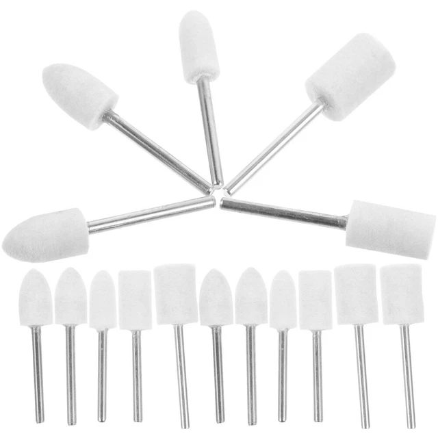 10 Pièces/5 Pièces Feutre Monté Polissage Roue De Polissage OD 3-20mm Tête De Meulage Pour Dremel Drill Outil Rotatif 3mm Tige, Cylindre, Type, 4mm 10 Pièces