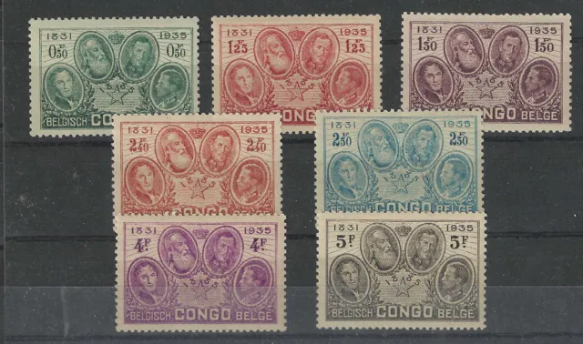 BELGIAN CONGO - CONGO BELGE - 1935 ISSUE King's - Rois  COB 185-191 MNH