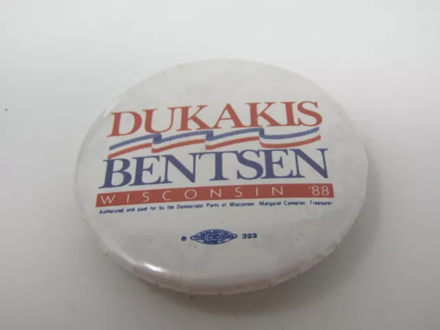 Dukakis Bentsen Wisconsin 1988 Spilla
