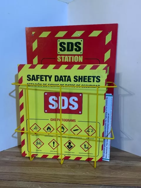 MSDS Wall Station - Material Safety Data Sheet Binder with Display Sign "3 Ring"