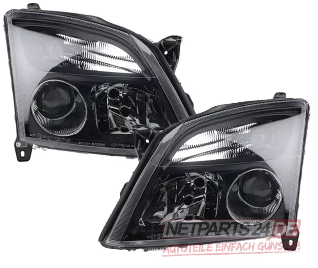 Scheinwerfer Set Halogen passend für Opel Vectra schw. C 02-05 H7 H7 klarg. L R