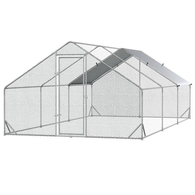 LARGE CHICKEN RUN Wire Mesh Enclosure Walk In Shelter Coop Hen Poultry