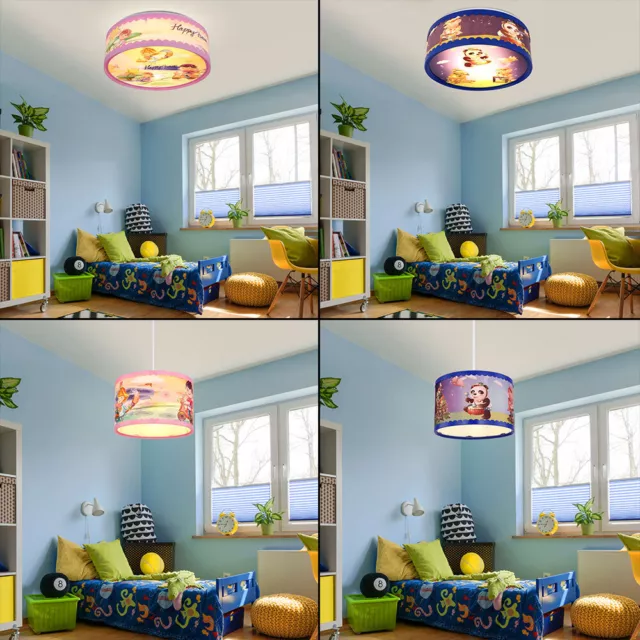LED Kinder Decken Hänge Lampe Tier Design Spiel Zimmer Pendel Leuchte mehrfarbig