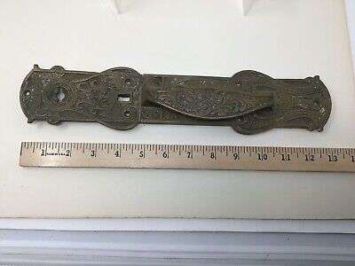 Fancy Antique Victorian Large BRASS  DOOR HANDLE / PULL with Keyhole
