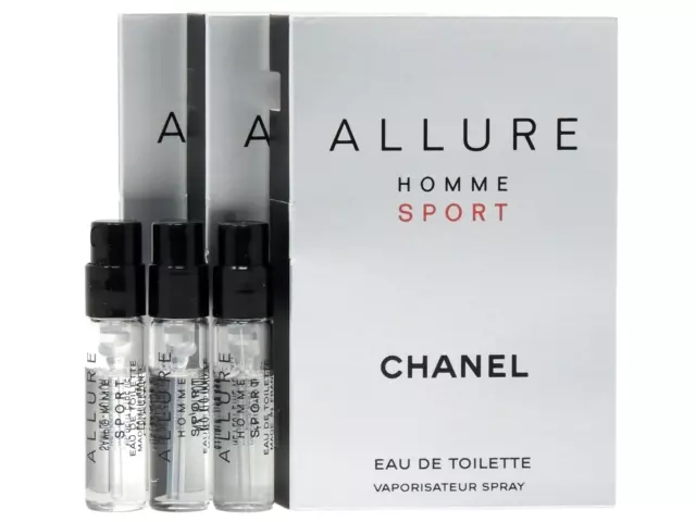 2x ALLURE HOMME SPORT By CHANEL 0.05oz / 1.5ml ea EDT Spray