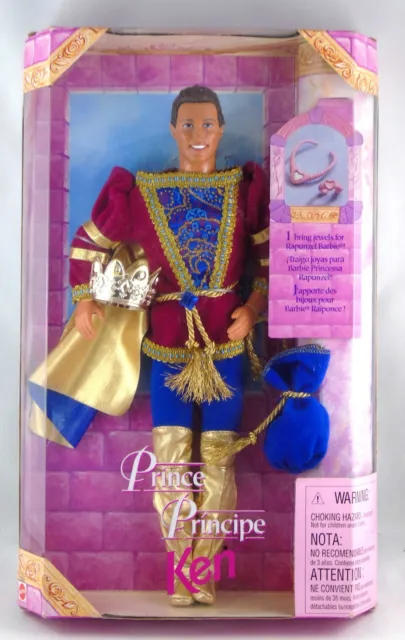 Vtg 1997 Mattel Prince Ken Doll Fairy Tale for Rapunzel Barbie Doll NIB