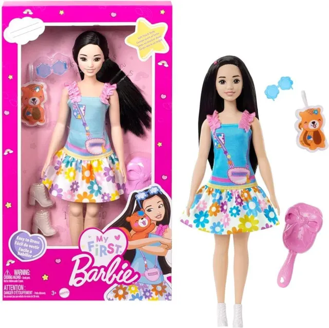 My First Barbie Preschool Doll, Renee with 13.5-inch Soft Posable Body