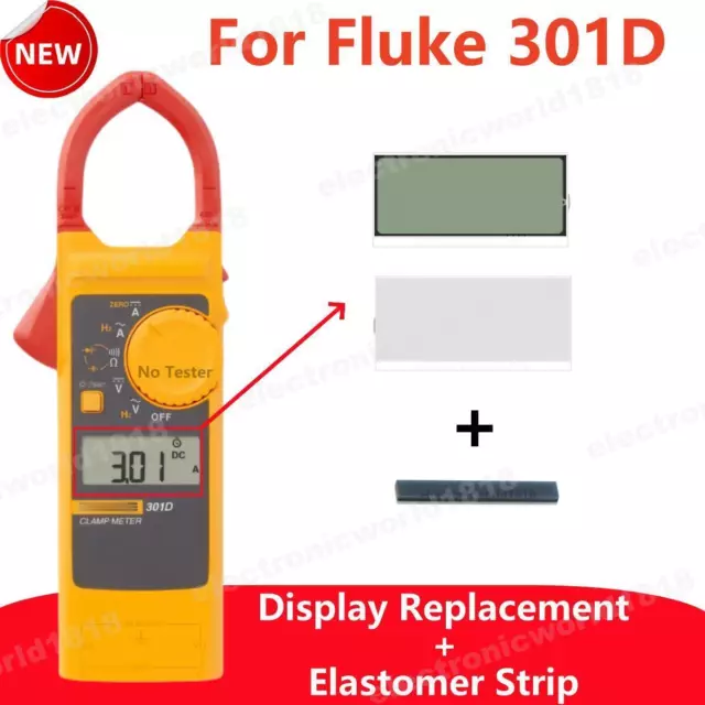 Display For Fluke 301D Digital Clamp Meter Tester LCD Screen Replacement Repair