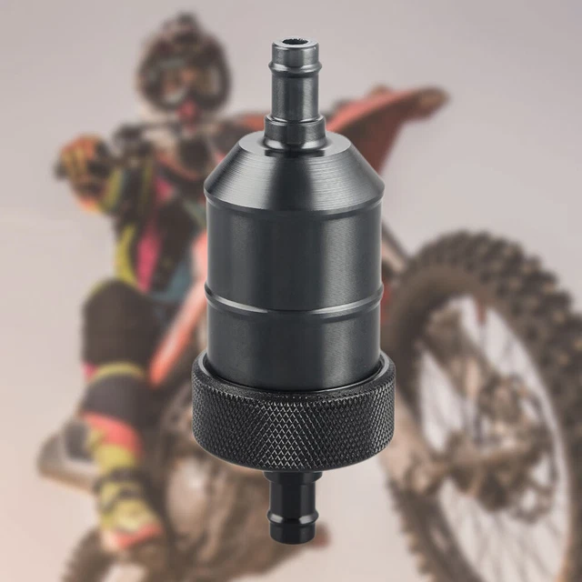 Filtro carburante gas 8 mm lega di alluminio detergente benzina per moto (Schwa