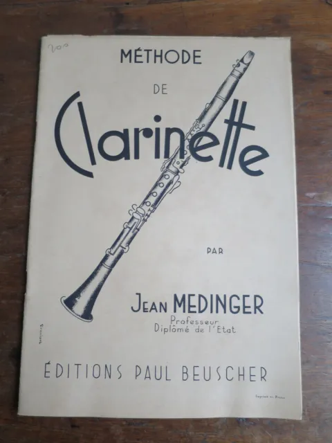 Jean Medinger méthode de clarinette éditions Paul Beuscher