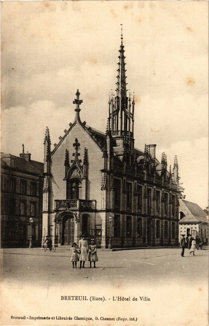 CPA BRETEUIL - L'Hotel de Ville (297020)