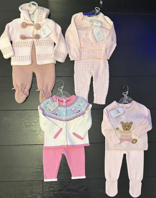 Baby Girls 3-6 Months clothes Bundle 4 Sets Knitwear Pink BNWT