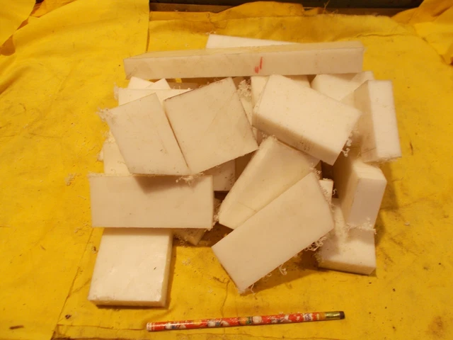 BOX LOT of UHMW BAR square machinable plastic bar stock VARIOUS SIZES
