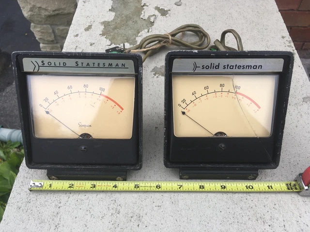 VINTAGE SOLID STATESMAN Simpson Audio VU Meter - Working $120.00