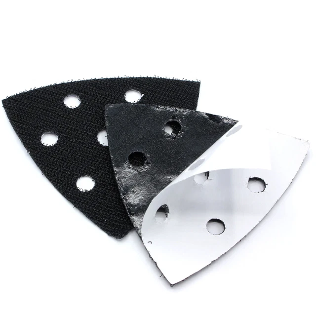 Lot De 2 Patins Arrière Auto-adhésifs En Mousse Pour Ponceuse - Noir, 4 Trous, Remplacement Facile
