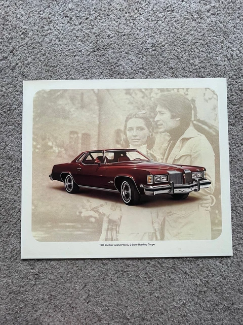 1976 Pontiac Grand Prix SJ 2-door hardtop coupe dealer poster.