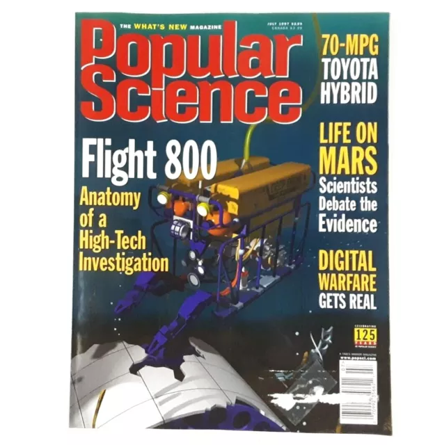 Vintage July 1997 POPULAR SCIENCE Flight 800 Life on Mars 70 MPG Toyota Hybrid
