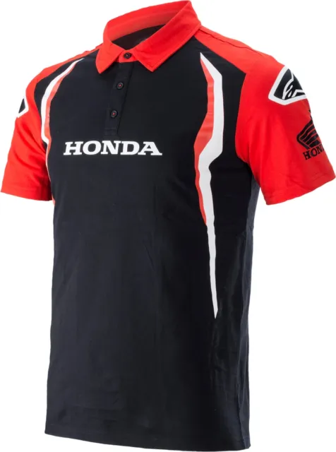 Alpinestars Honda Mens Short Sleeve Polo Shirt Red/Black 5XL