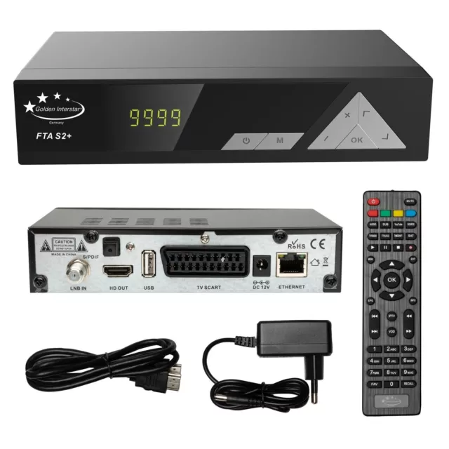 récepteur  Golden Inter-star FTA S2+ Digital HDMI SCART USB LAN 1080