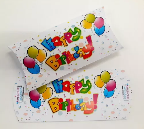 Happy Birthday Party Treat Boxes Boys Girls Party Bag Fillers (Pack Sizes 6-24)