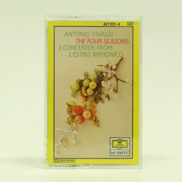 ANTONIO VIVALDI The Four Seasons / 3 Concertos L'Estro Armonico Cassette Tape