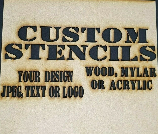 CUSTOM DESIGN YOUR Own Personalised Stencil Reusable Mylar Wood Acrylic