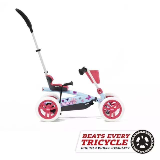 Berg GO² Buzzy Bloom 2-in-1  Pedal Go-Kart - Age 2-5 - Blue/Pink - 24.32.01.00