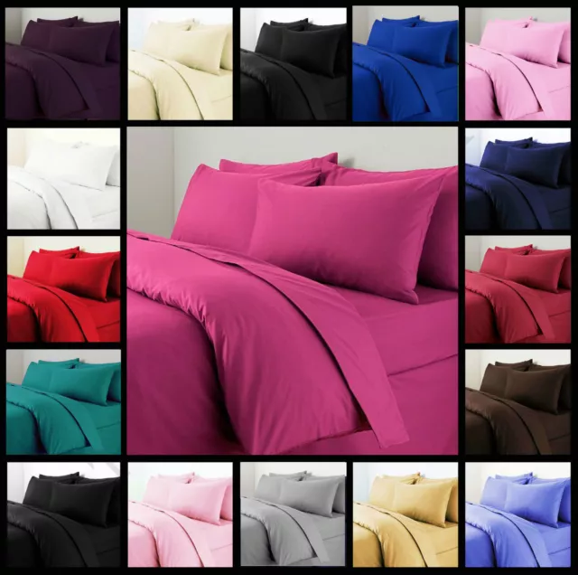 Einfache Bettdecke mit Kissenbezug Quiltbezüge Bettwäsche Einzel Doppel Super King