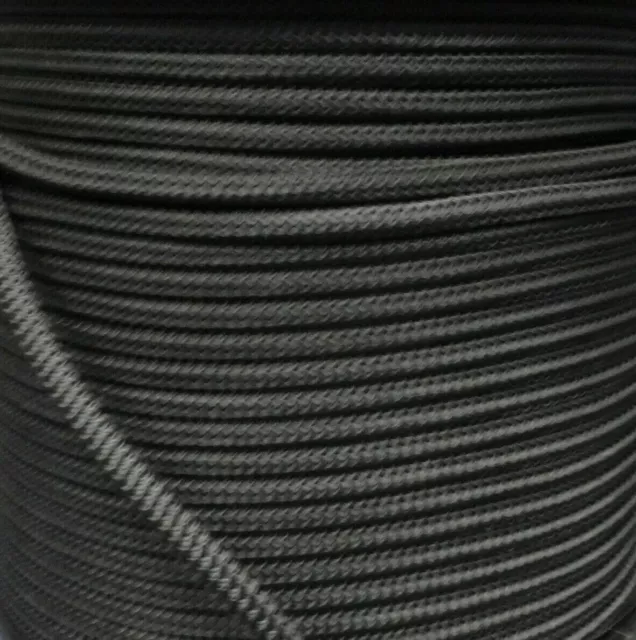 10MM X 25Mtr DOUBLE BRAID POLYESTER YACHT ROPE - SOLID BLACK