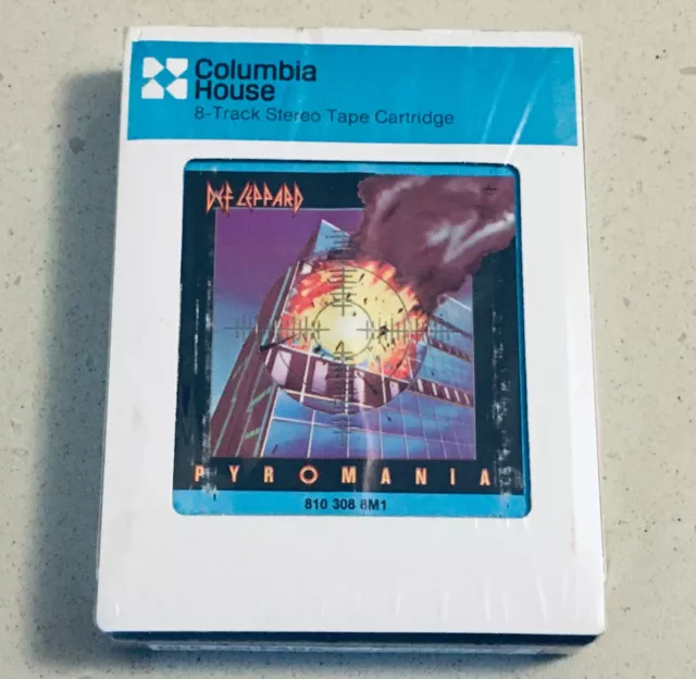 1980's Sealed DEF LEPPARD "Pyromania" 8-Track Tape Cartridge Hard Rock RARE 1983