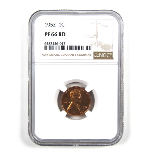 1952 Lincoln Wheat Cent PF 66 RD NGC Penny 1c Proof Coin SKU:I4478
