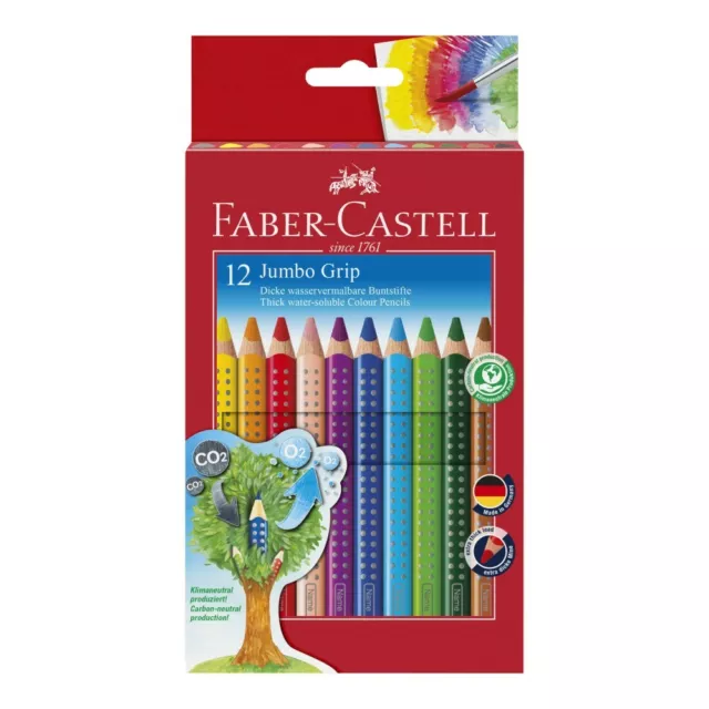 Faber-Castell Jumbo GRIP Buntstifte - 12 Stück in Kartonetui