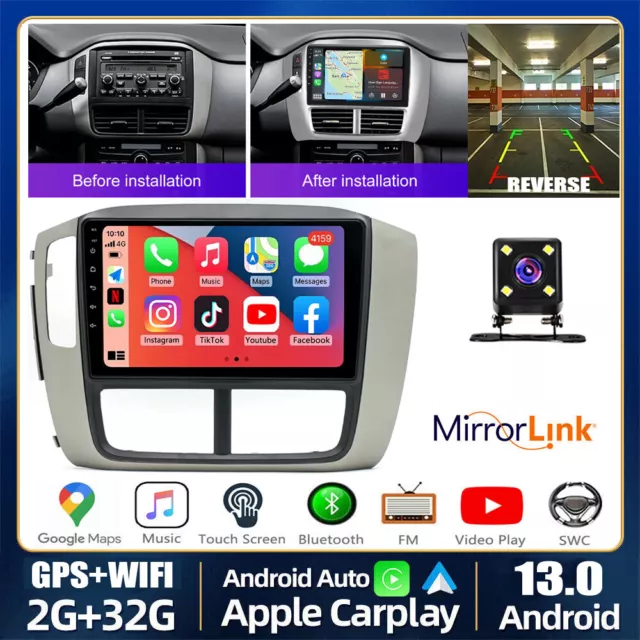 For Honda Pilot 2006-2008 Android 13 Apple Carplay Car Stereo Radio GPS Navi