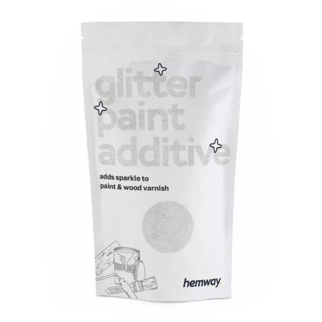 100g GLITTER CRYSTALS FOR WALLS ADD TO PAINT/EMULSION/VARNISH ADDITIVE  0.6mm