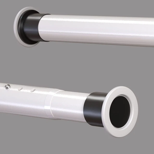 OXDIGI ROOM DIVIDER Tension Curtain Rod Adjustable 63" 82.7" in Cream